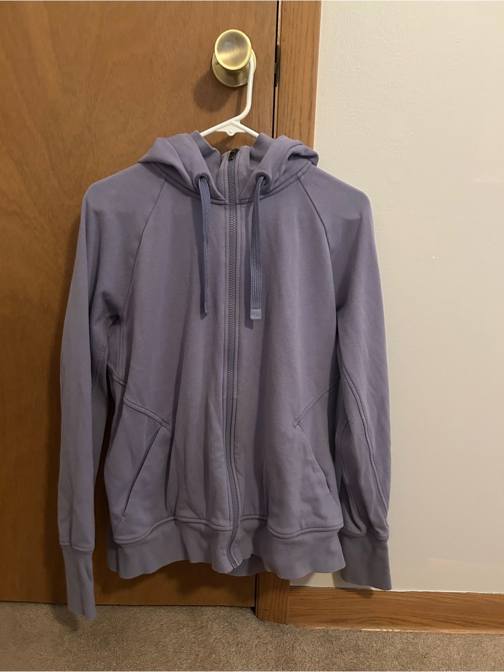 Athleta Lavender Zip-Up Hooded Sweatshirt